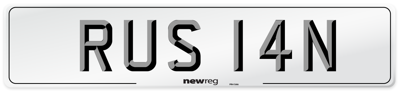 RUS 14N Number Plate from New Reg